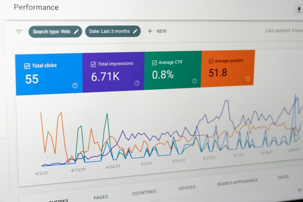 Google analytics interface